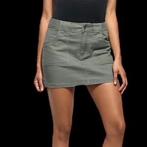 Olive Green Mini Skirt